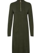 Crdela Knit Dress - Mollie Fit Dresses Knitted Dresses Khaki Green Cre...