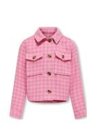 Kogkimmie Short Jacket Otw Tynn Jakke Skalljakke Pink Kids Only