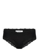 Silk Hipster W/ Lace Hipstertruse Undertøy Black Rosemunde