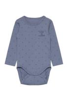 Hmlbeesy Body L/S Langermet Bodysuit Blue Hummel