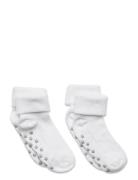 Baby Rib Sock W. Abs Strømper Non-slip White Minymo