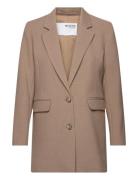 Slfrita Ls Relaxed Blazer Camel Mel Noos Blazers Single Breasted Blaze...