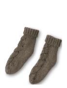 Ardette Knitted Pointelle Socks 25-28 Sokker Strømper Brown That's Min...