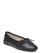 Leather Ballet Flats With Bow Ballerinasko Ballerinaer Black Mango