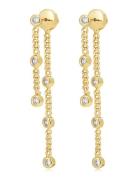 The Estelle Double Chain Studs- Gold Øredobber Smykker Gold LUV AJ