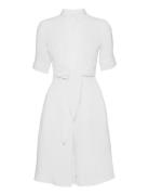 Linen Shirtdress Knelang Kjole White Lauren Ralph Lauren