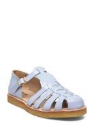 Sandals - Flat - Closed Toe - Op Flate Sandaler Blue ANGULUS