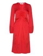 Melissa - Fluid Viscose Knelang Kjole Red Day Birger Et Mikkelsen