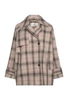 Minonaiw Check Jacket Trench Coat Kåpe Beige InWear