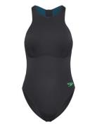 Womens Racer Zip Swimsuit With Integrated Swim Bra Badedrakt Badetøy B...