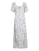 Dress Bloom Knelang Kjole White Lindex