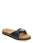 Sl Pescura Margot Leather Flate Sandaler Black Scholl