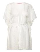 Lace Open Kaftan Strandklær White Hunkemöller