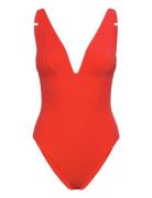 Plunge Swimsuit Badedrakt Badetøy Orange Understatement Underwear