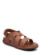 Sadie Cross Flate Sandaler Brown Kamik