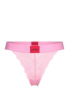 Brief Lace Stringtruse Undertøy Pink HUGO