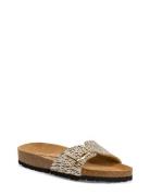 Women Slides Flate Sandaler Beige Tamaris