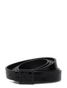 Hazel Double Length Patent Iconic Leather Belt Belte Black Malina