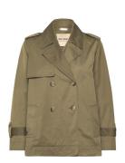 Mmsilma Short Trenchcoat Trench Coat Kåpe Khaki Green MOS MOSH