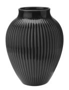 Knabstrup Vas H 20 Cm Ripple Black Home Decoration Vases Big Vases Bla...