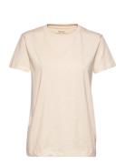 Freya T-Shirt - Ivory Tops T-shirts & Tops Short-sleeved Cream STUDIO ...