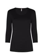 Sc-Marica Tops T-shirts & Tops Long-sleeved Black Soyaconcept