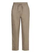 Linen Trousers Bottoms Trousers Straight Leg Beige Rosemunde