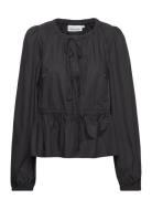 Jazzkb Top Tops Shirts Long-sleeved Black Karen By Simonsen