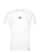 Monologo Regular Tee Tops T-shirts Short-sleeved White Calvin Klein Je...