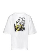 T Shirt Frontprint Street Tops T-shirts Short-sleeved White Lindex