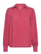 Sc-Radia Tops Blouses Long-sleeved Pink Soyaconcept