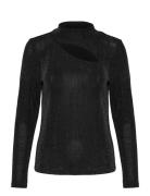 Dentonmw Hole Blouse Tops Blouses Long-sleeved Black My Essential Ward...