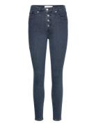 High Rise Super Skinny Ankle Bottoms Jeans Skinny Blue Calvin Klein Je...