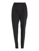 Structure Twill Straight Leg Bottoms Trousers Straight Leg Black Calvi...