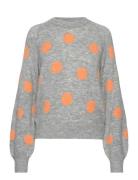 Nuellen Pullover Tops Knitwear Jumpers Grey Nümph