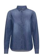 Shirt Becky Denim Tops Shirts Long-sleeved Blue Lindex