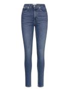 High Rise Skinny Bottoms Jeans Skinny Blue Calvin Klein Jeans