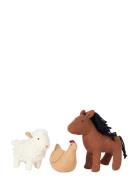 Pocket Friend - Farm Animals Toys Soft Toys Stuffed Animals Multi/patt...