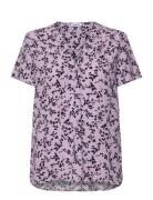 Blouses Woven Tops Blouses Short-sleeved Purple Esprit Casual