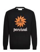 Solar Omen Crewneck Tops Knitwear Round Necks Black Percival