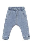 Sweatpants Denim Wash Bottoms Sweatpants Blue Lindex