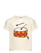 Play The Drum T-Shirt Tops T-shirts Short-sleeved Cream Bobo Choses