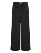 Mschdilvera Pants Bottoms Trousers Wide Leg Black MSCH Copenhagen