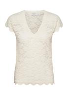 Full Lace T-Shirt Tops T-shirts & Tops Short-sleeved Purple Rosemunde