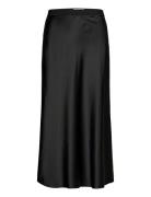 Hana Satin Skirt Designers Knee-length & Midi Black Ahlvar Gallery