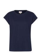 Leti T-Shirt Tops T-shirts & Tops Short-sleeved Navy Minus