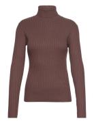 Sc-Dollie Tops Knitwear Turtleneck Brown Soyaconcept