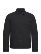 Cropped Length Overshirt Tops Overshirts Black Lindbergh