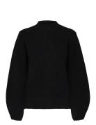 Slfleslie Ls Knit O-Neck B Tops Knitwear Jumpers Black Selected Femme