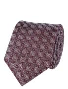 Geometric Silk Tie Slips Burgundy Portia 1924